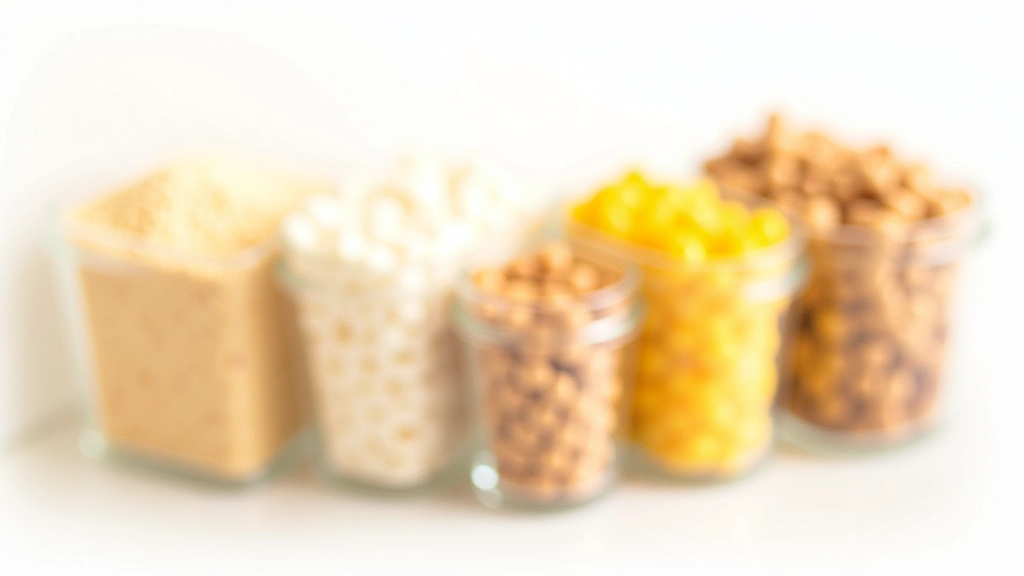 Verschiedene Agrarrohstoffe wie Getreide, Zucker, Sojabohnen und Mais in einzelnen Behältern angeordnet