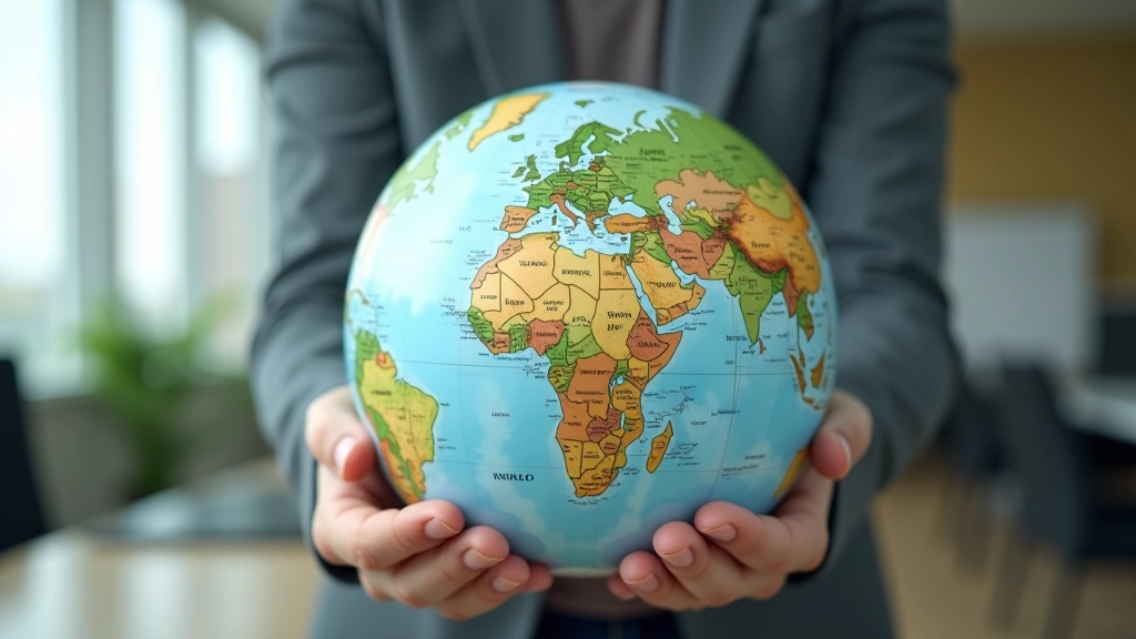 Weltkarte mit verschiedenen Ländern und Rohstoffprodukten zeigt globale landwirtschaftliche Produktion