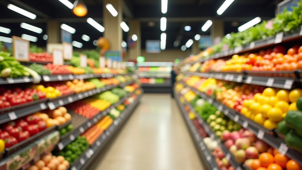 Lebensmittel und Preisschild im deutschen Supermarkt